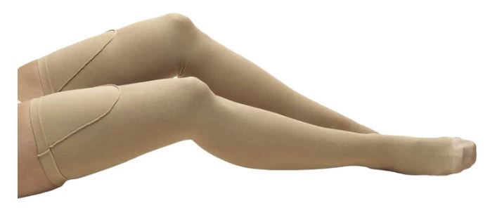 Anti-embolism - beige close-toed thigh high Making therapy easier