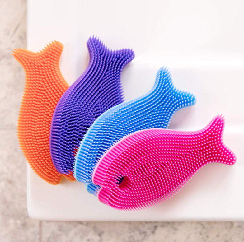 Fish scrubbies Making bath time fun