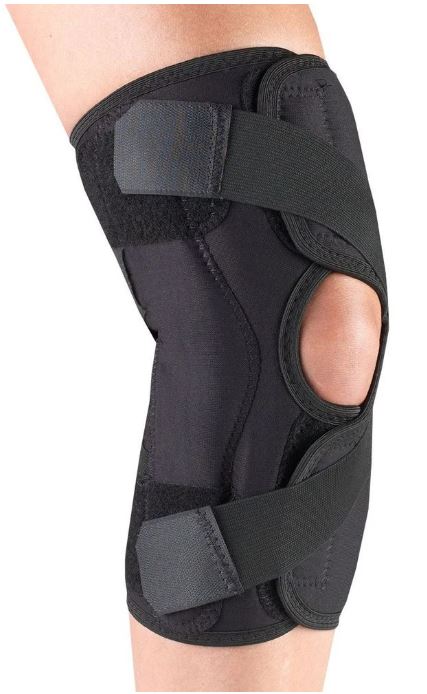Orthotex Knee Stabilizer Wrap for OA with Hinged Bar making movement easier