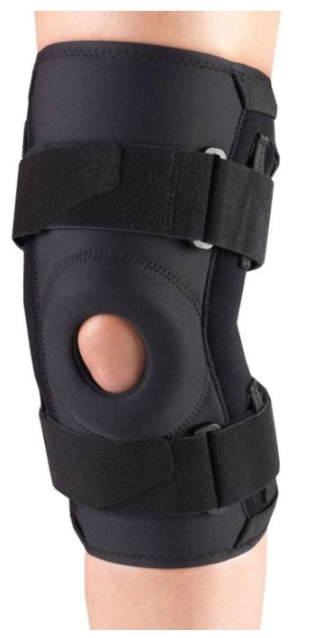 Orthotex Knee Stabilizer Wrap with Hinged Bar making movement easier