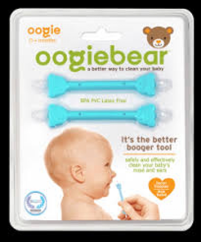 Oogiebear 2-Pack Infant Nose & Ear Cleaner with Case in Blue