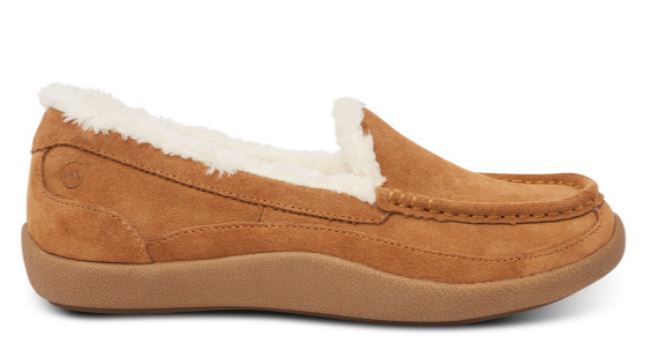 Women's Moc Toe Slippers brown making movement easier